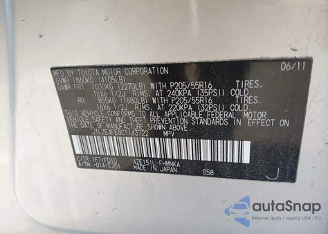 2012 Scion Xb z USA, uszkodzony, nr VIN JTLZE4FE8C1143722
